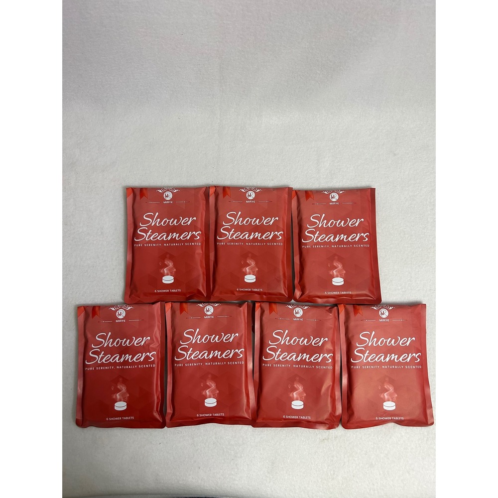 Spa Relaxation MR MIRYE Unisex 7 Pack Red Shower Steamers 42ct Naturally Scented
